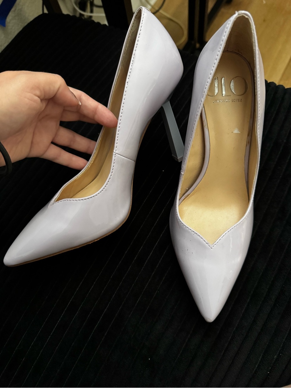 Patent Pumps in Light Lavender